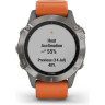 Часы GARMIN FENIX 6 SAPPHIRE TITANIUM GRAY SILVER WITH ORANGE BAND 010-02158-14