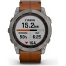 Часы GARMIN FENIX 7X SAPPHIRE SOLAR TITANIUM WITH A CHESTNUT LEATHER STRAP 11166